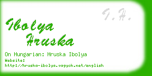 ibolya hruska business card